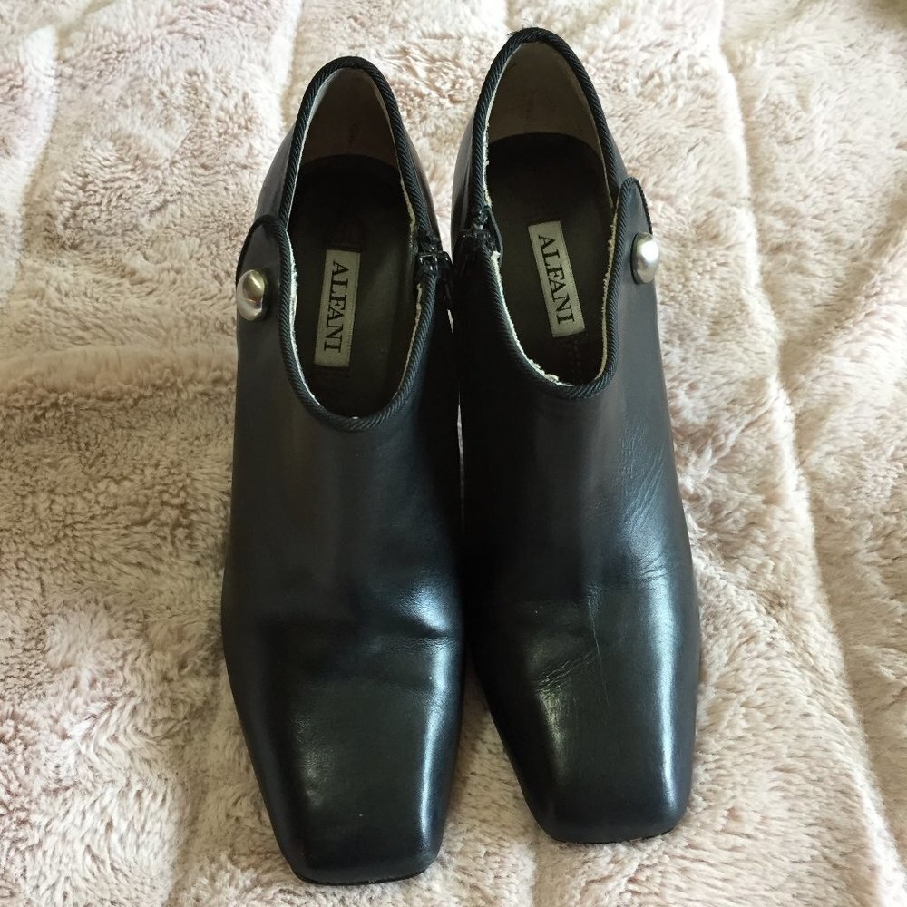 Alfani Black Leather Bootie Size 6